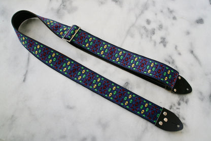 Blue 'Monterey' Guitar/Bass Hippie Strap