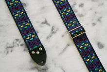 Load image into Gallery viewer, Blue &#39;Monterey&#39; Guitar/Bass Hippie Strap
