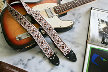 Load image into Gallery viewer, White &#39;Fillmore&#39; Guitar/Bass Hippie Strap
