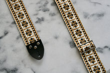 Load image into Gallery viewer, White &#39;Crossroads&#39; Guitar/Bass Hippie Strap

