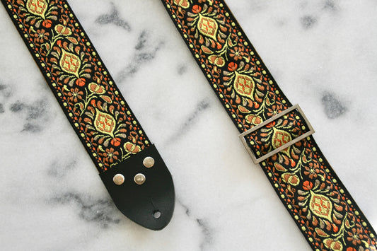Gold 'Peacock' Guitar/Bass Hippie Strap