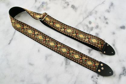 Gold 'Peacock' Guitar/Bass Hippie Strap
