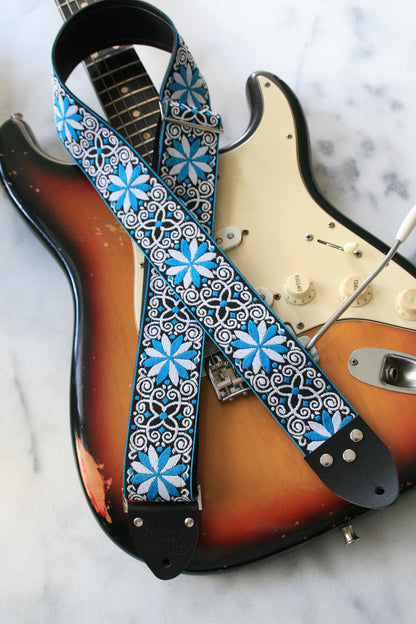 Blue 'Dresden' Guitar/Bass Hippie Strap