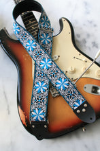 Load image into Gallery viewer, Blue &#39;Dresden&#39; Guitar/Bass Hippie Strap
