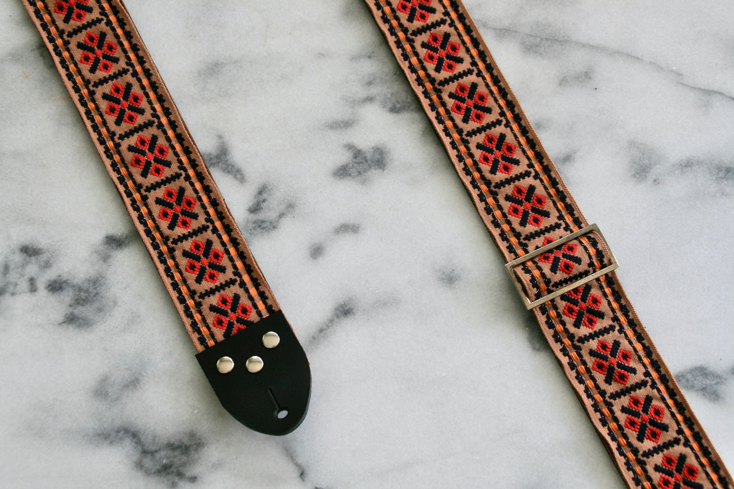Brown 'Crossroads' Guitar/Bass Hippie Strap
