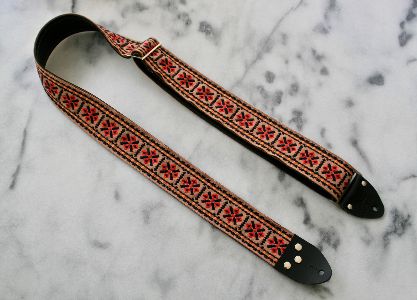 Brown 'Crossroads' Guitar/Bass Hippie Strap
