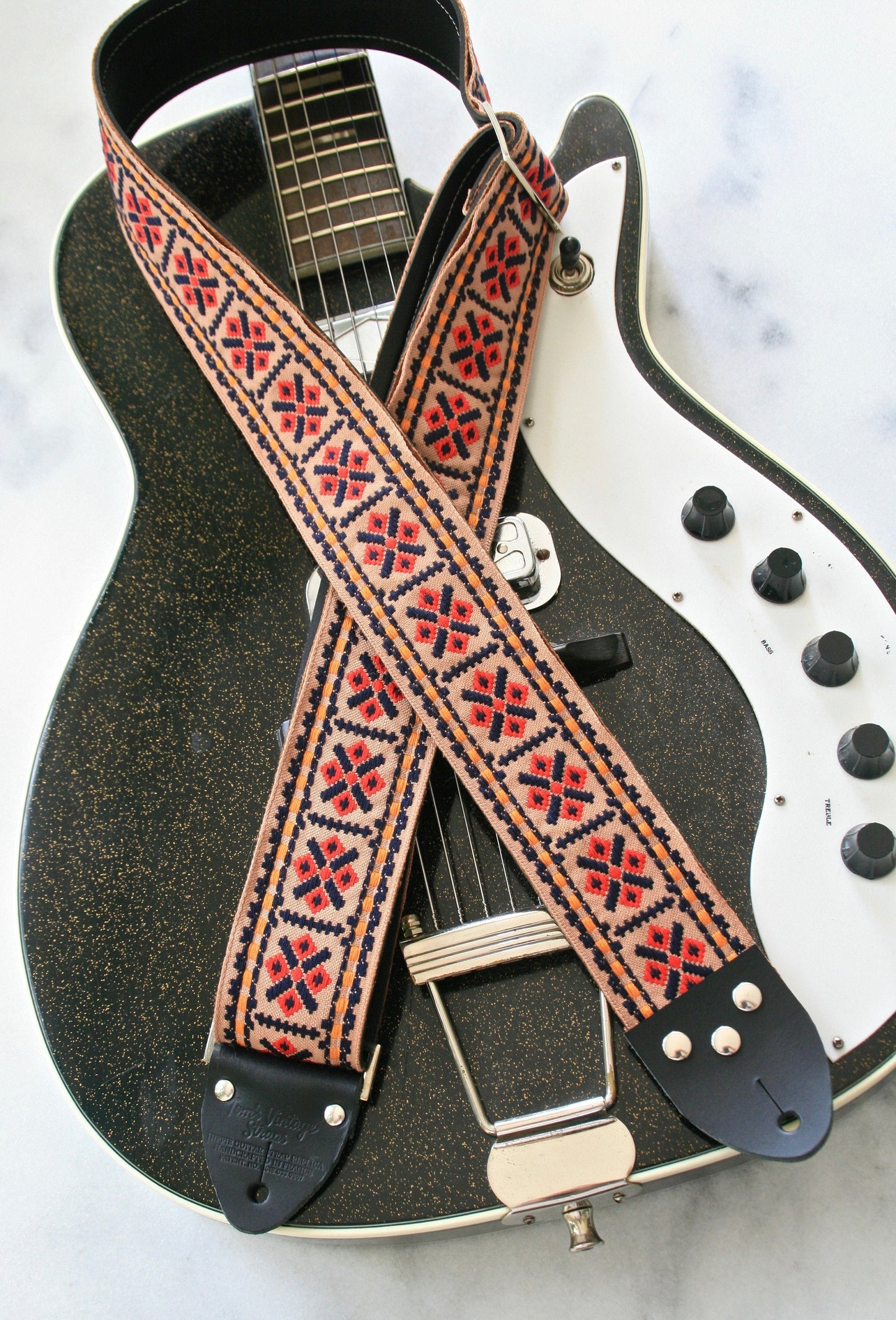Brown 'Crossroads' Guitar/Bass Hippie Strap