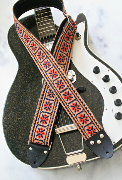 Brown 'Crossroads' Guitar/Bass Hippie Strap