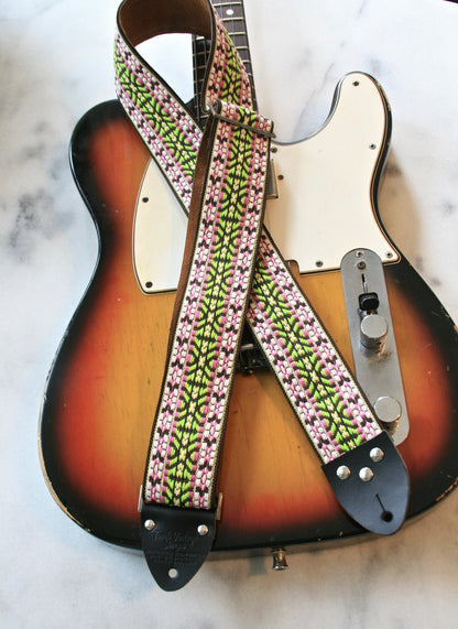 Pastel Yellow 'Maco' Guitar/Bass Hippie Strap