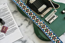 Load image into Gallery viewer, Blue &#39;Stained Glass&#39; Guitar/Bass Hippie Strap
