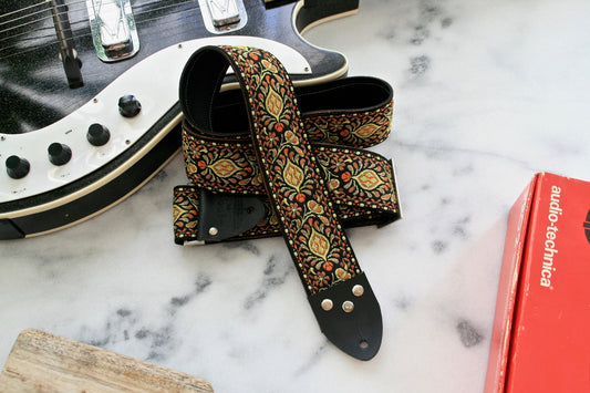 Gold 'Peacock' Guitar/Bass Hippie Strap