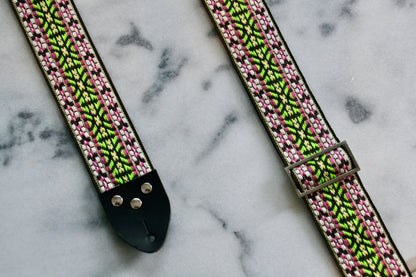 Pastel Yellow 'Maco' Guitar/Bass Hippie Strap