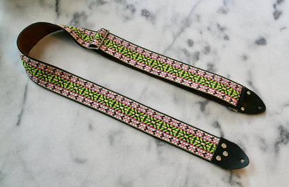 Pastel Yellow 'Maco' Guitar/Bass Hippie Strap