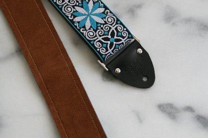 Blue 'Dresden' Guitar/Bass Hippie Strap