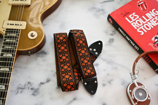 Orange 'Fillmore' Guitar/Bass Hippie Strap
