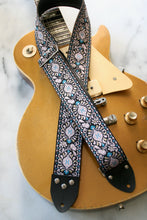 Load image into Gallery viewer, Black &#39;Peacock&#39; Guitar/Bass Hippie Strap
