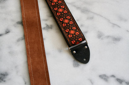 Orange 'Fillmore' Guitar/Bass Hippie Strap