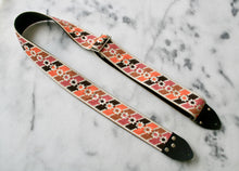 Load image into Gallery viewer, Orange &#39;Anemone&#39; Guitar/Bass Hippie Strap
