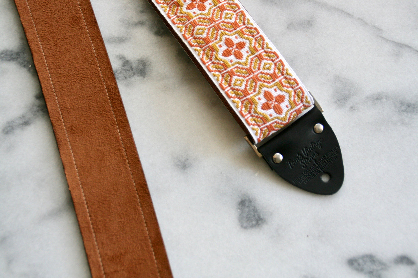 Orange 'Octa star' Guitar/Bass Hippie Strap