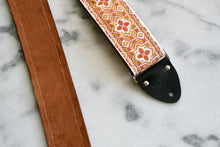 Load image into Gallery viewer, Orange &#39;Octa star&#39; Guitar/Bass Hippie Strap
