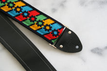Load image into Gallery viewer, Multicolor &#39;Anemone&#39; Guitar/Bass Hippie Strap
