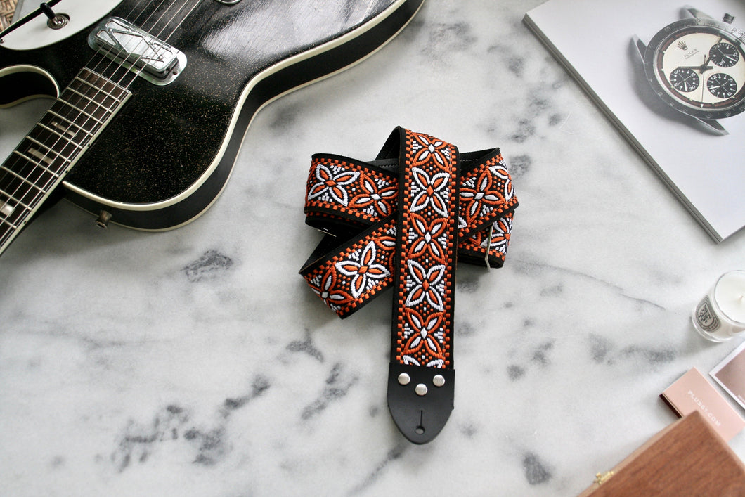 Orange 'Beck' Guitar/Bass Hippie Strap