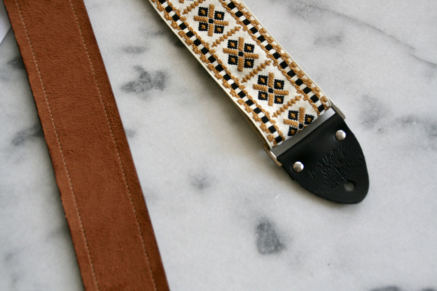 White 'Crossroads' Guitar/Bass Hippie Strap