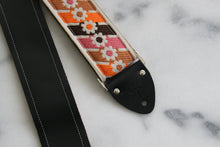 Load image into Gallery viewer, Orange &#39;Anemone&#39; Guitar/Bass Hippie Strap

