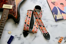 Load image into Gallery viewer, Orange &#39;Anemone&#39; Guitar/Bass Hippie Strap
