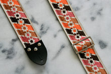 Load image into Gallery viewer, Orange &#39;Anemone&#39; Guitar/Bass Hippie Strap
