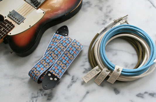 White 'Monterey' Guitar/Bass Hippie Strap