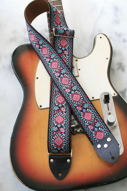 Purple 'Peacock' Guitar/Bass Hippie Strap