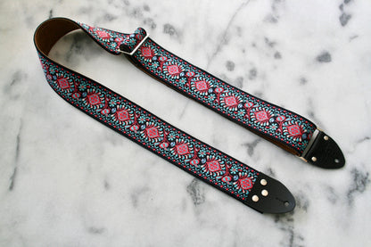 Purple 'Peacock' Guitar/Bass Hippie Strap