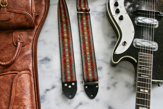 Red 'Marley' Guitar/Bass Hippie Strap