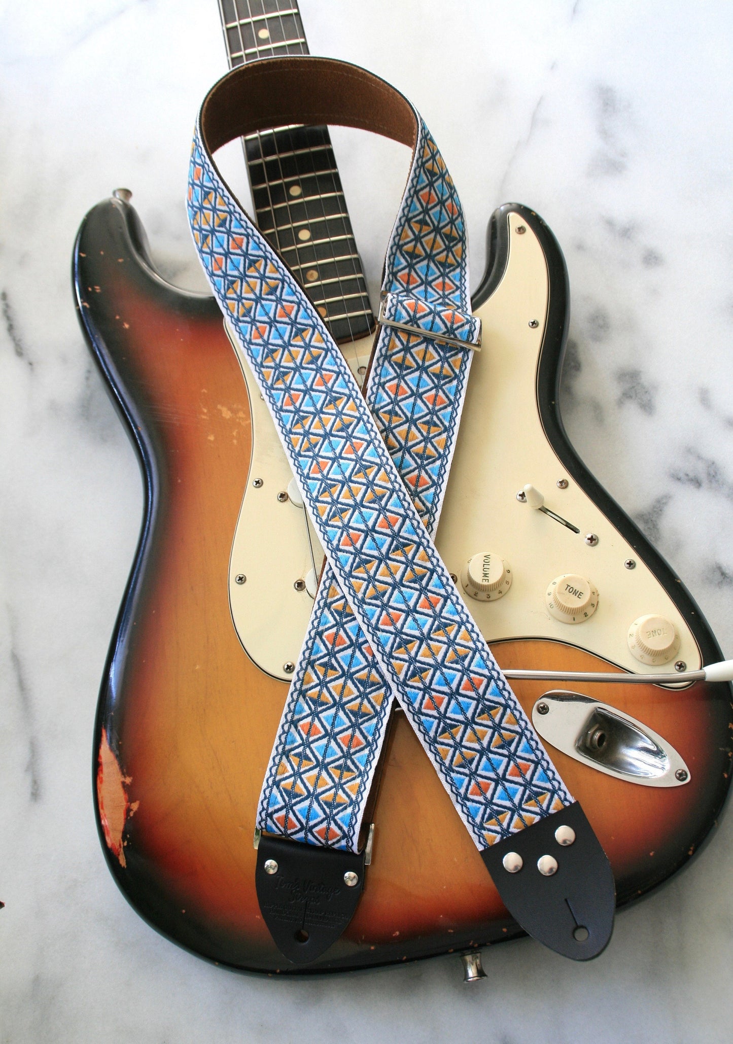 White 'Monterey' Guitar/Bass Hippie Strap