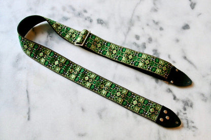 Green 'Woodstock' Guitar/Bass Hippie Strap