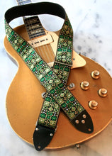 Load image into Gallery viewer, Green &#39;Woodstock&#39; Guitar/Bass Hippie Strap
