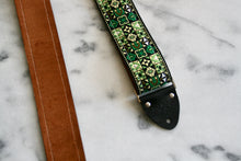 Load image into Gallery viewer, Green &#39;Woodstock&#39; Guitar/Bass Hippie Strap
