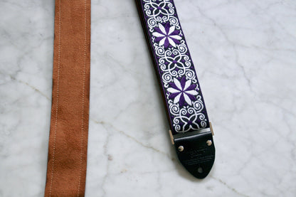 Purple 'Dresden' Guitar/Bass Hippie Strap