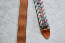 Load image into Gallery viewer, Turquoise &#39;Lindy&#39; Guitar/Bass Hippie Strap
