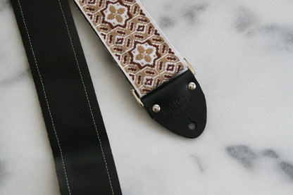 Beige 'Octastar' Guitar/Bass Hippie Strap