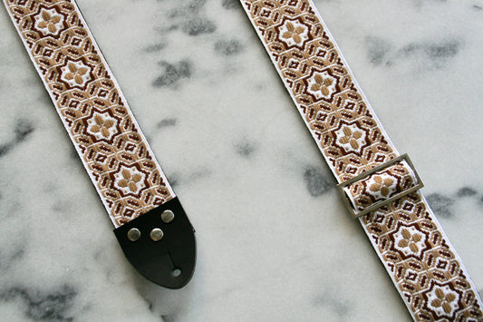 Beige 'Octastar' Guitar/Bass Hippie Strap