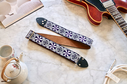 Purple 'Dresden' Guitar/Bass Hippie Strap