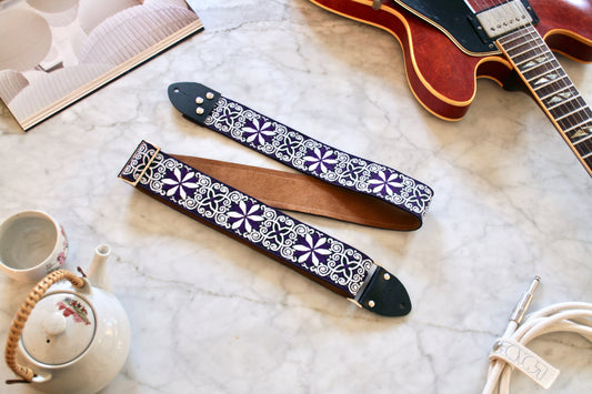 Purple 'Dresden' Guitar/Bass Hippie Strap